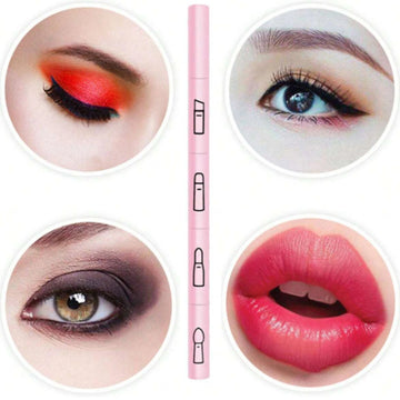 Mini 4-in-1 makeup brush, a multi-purpose, easy to carry out travel