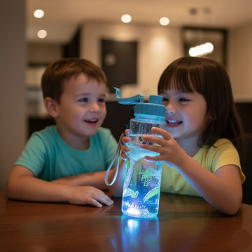 Printed Kids Water Bottle with LED Light