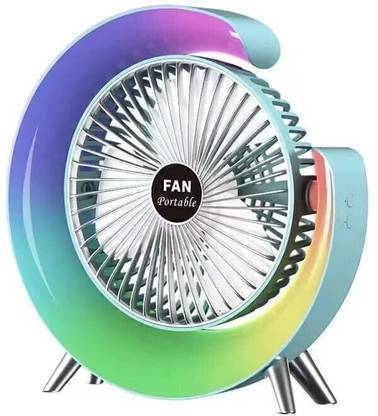G Shape Fan with colourful Light Strong Wind